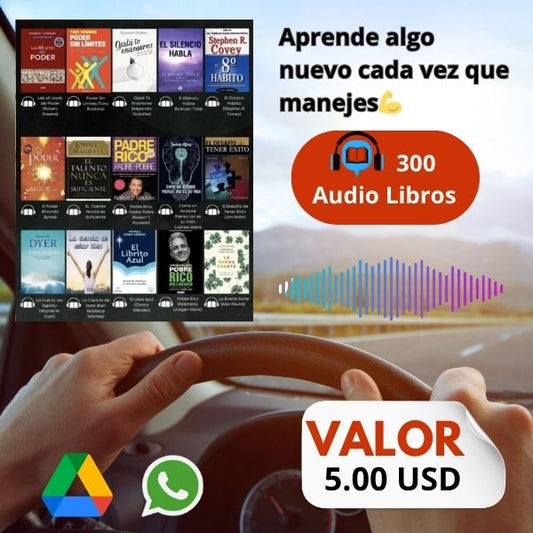 300 Audio Libros y 15.000 libros digitales de regalos 🎁