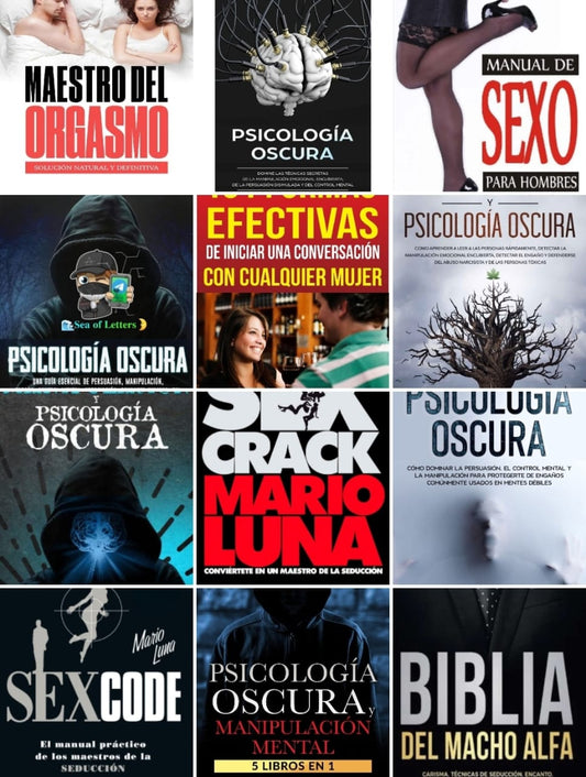 50 Libros Prohibidos de Manipulación, Seducción y Dominio Psicológico 🧠🖤