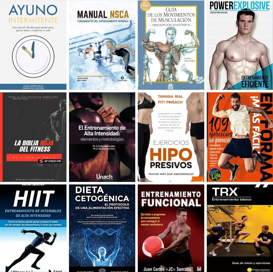 100 Libros Fitness Nutrición y Entrenamiento💪